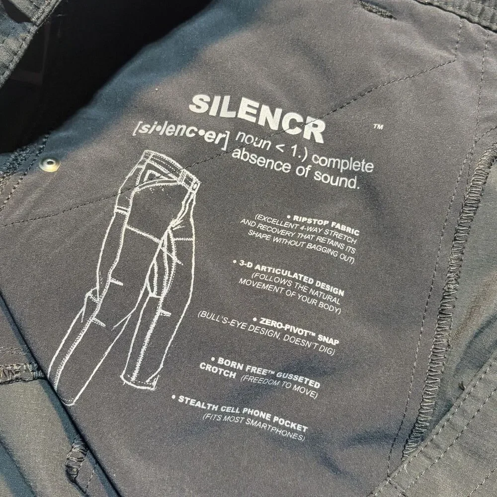 KUHL Silencr Pants Mens 38x30 Black Ripstop Stretch Hiking Trousers 5166 Utility